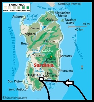 Map of Sardinia