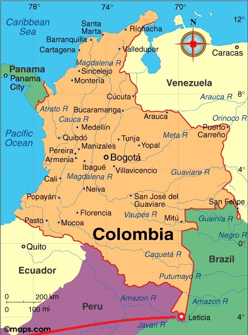 Colombian Map Colombian Map