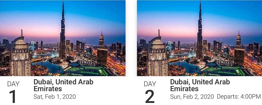 Dubai Itinerary!