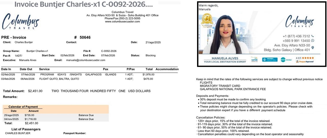 Columbus Travel and Billing