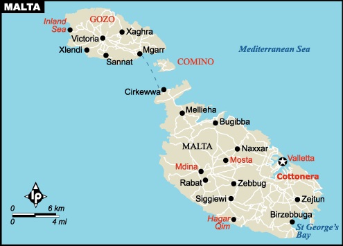 Map of Malta Map of Malta
