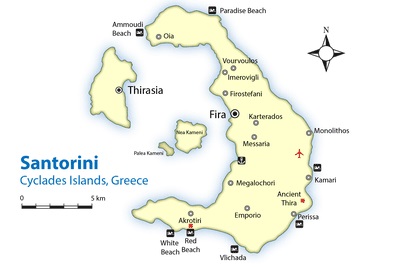 Map of Santorini