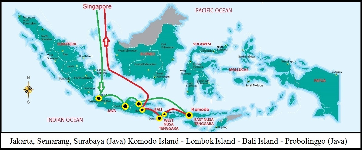 Indonesia Cruise Map
