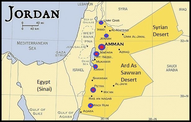 Map of Jordan