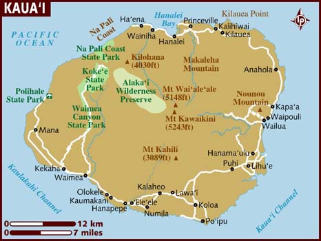 Map of Kauai