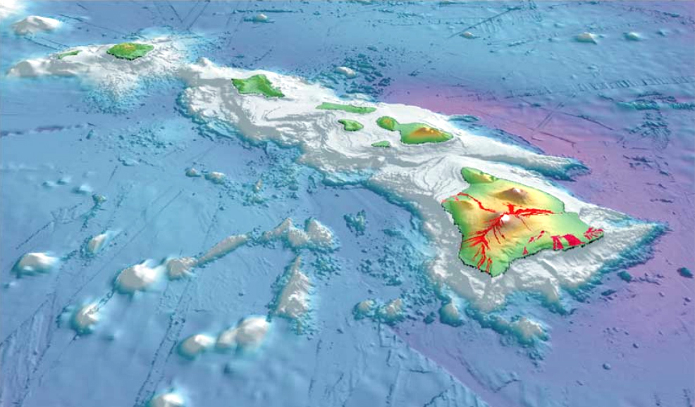 Map of Hawaiian Islands