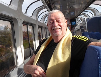 Chuck on Amtrak