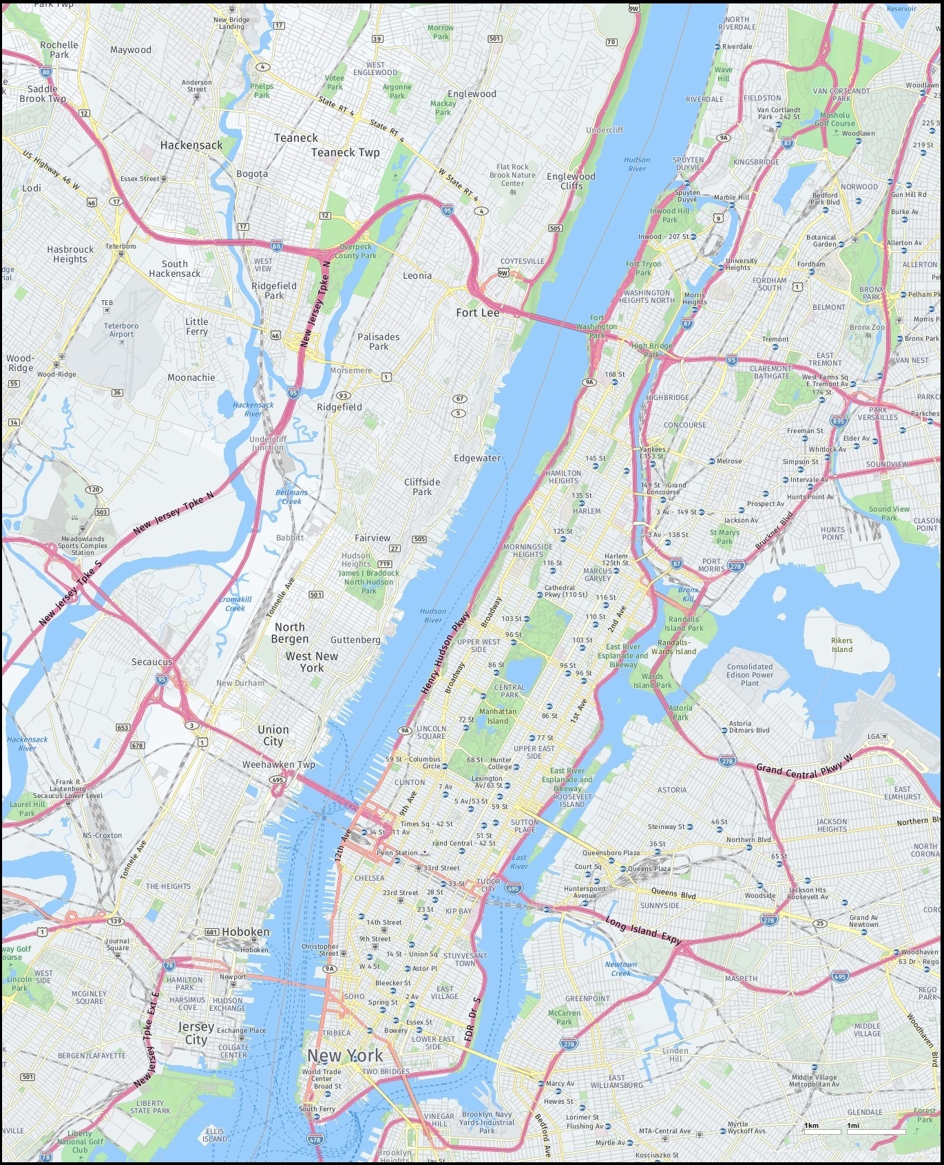 Map of Manhattan 