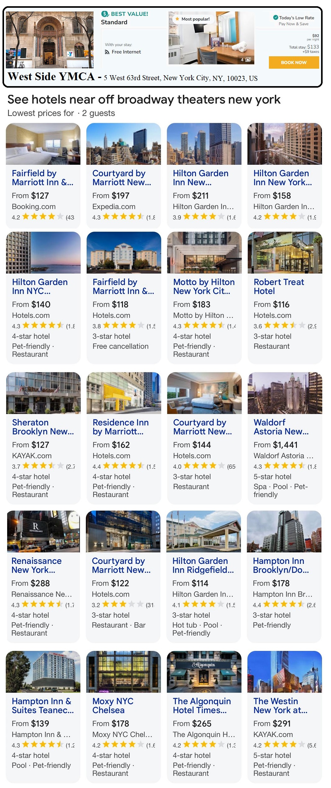 Manhattan Broadway Hotels Manhattan Broadway Hotels