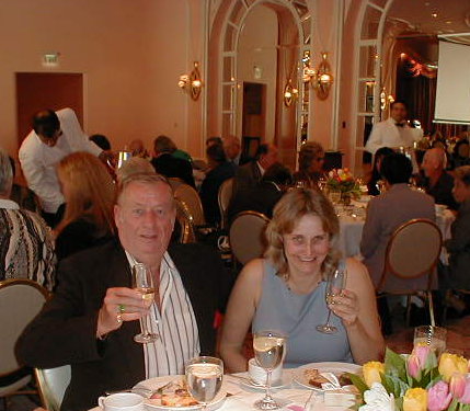 Chuck & Viviane celebrating Chucks Birthday in 2002 - Beverly Hills Hotel!