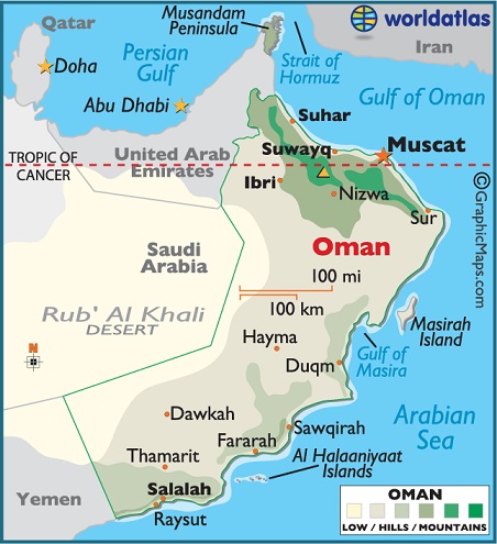 Map of Oman