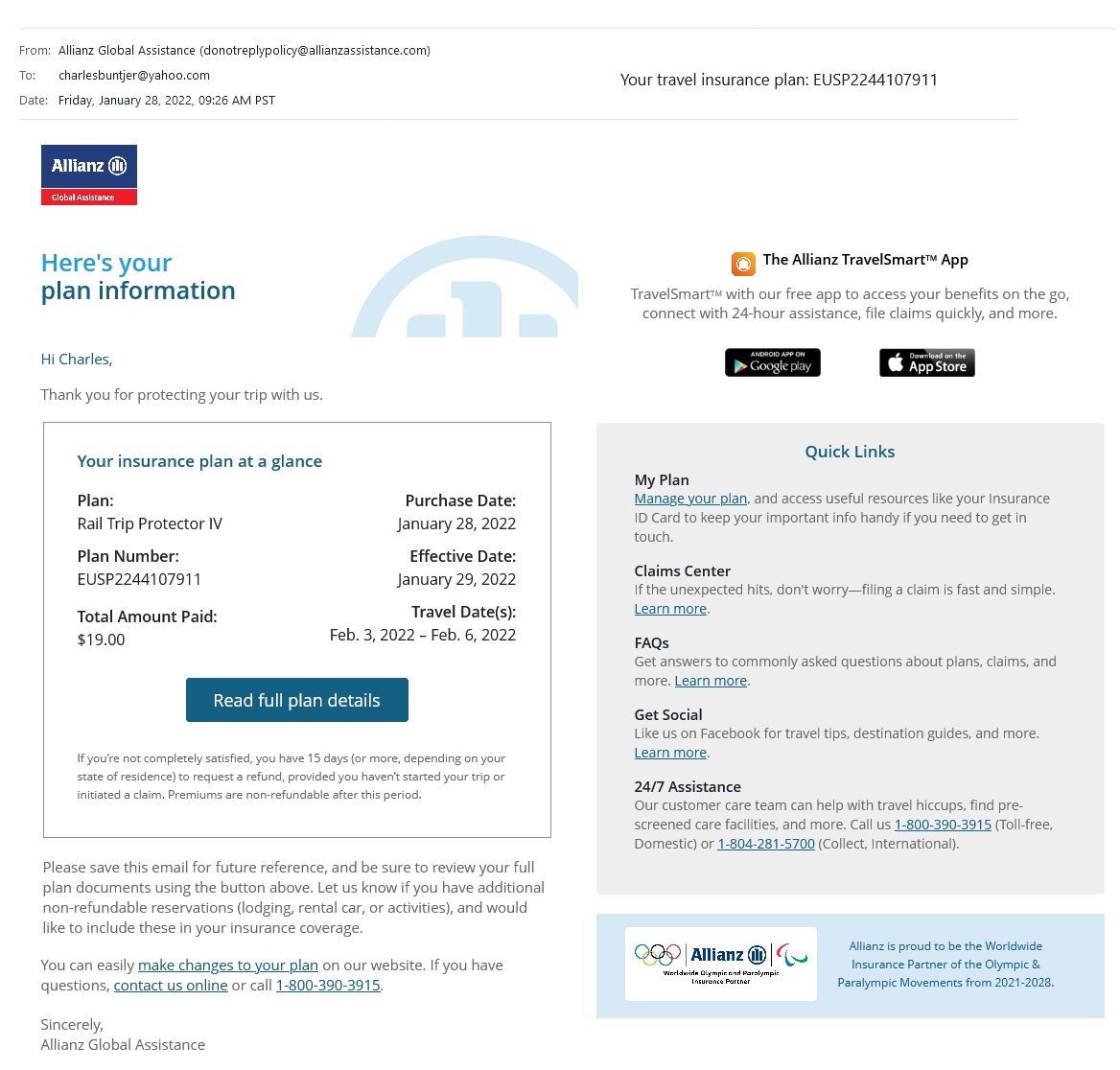 Amtrak Insurance