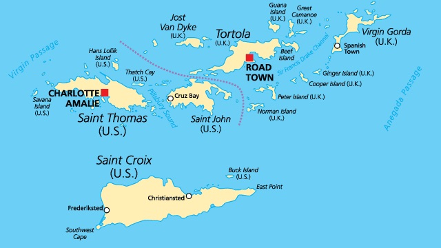 US Virgin Islands Map