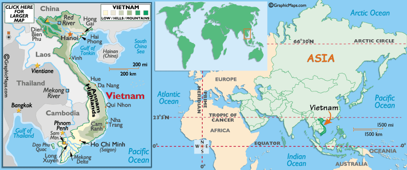 Vietnam - World Map